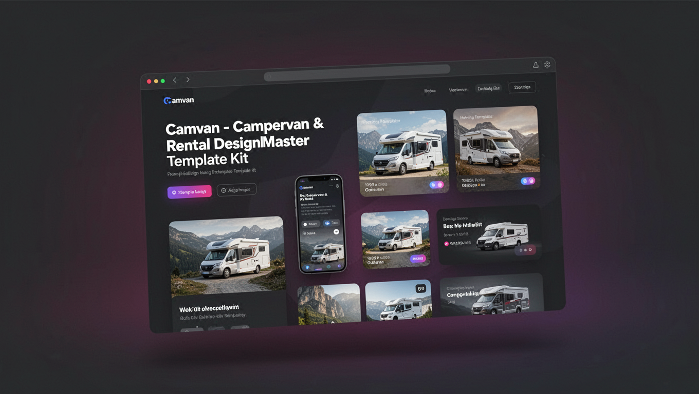 Preview of Camvan - Campervan & RV Rental DesignMaster Template Kit