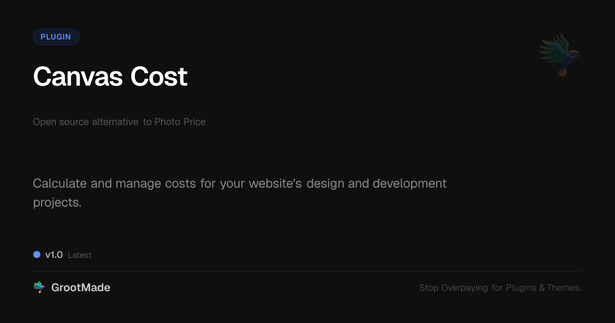 Preview of Canvas Cost