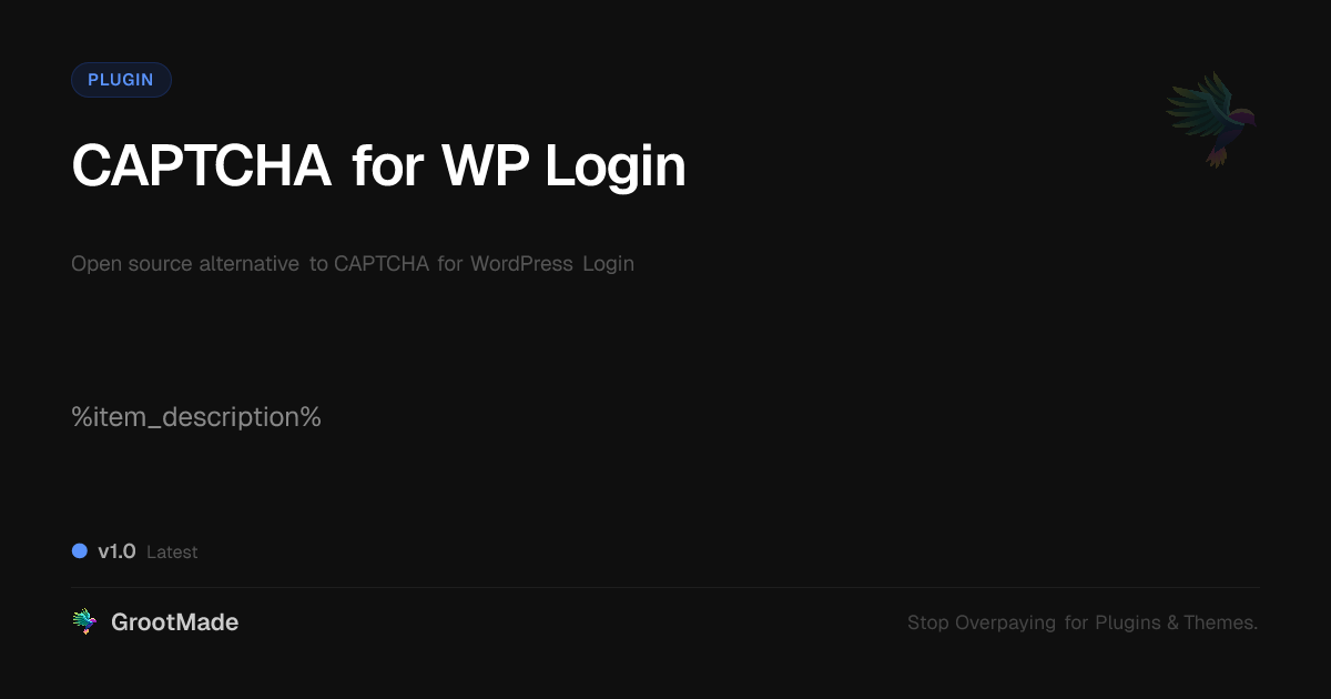 Preview of CAPTCHA for WP Login