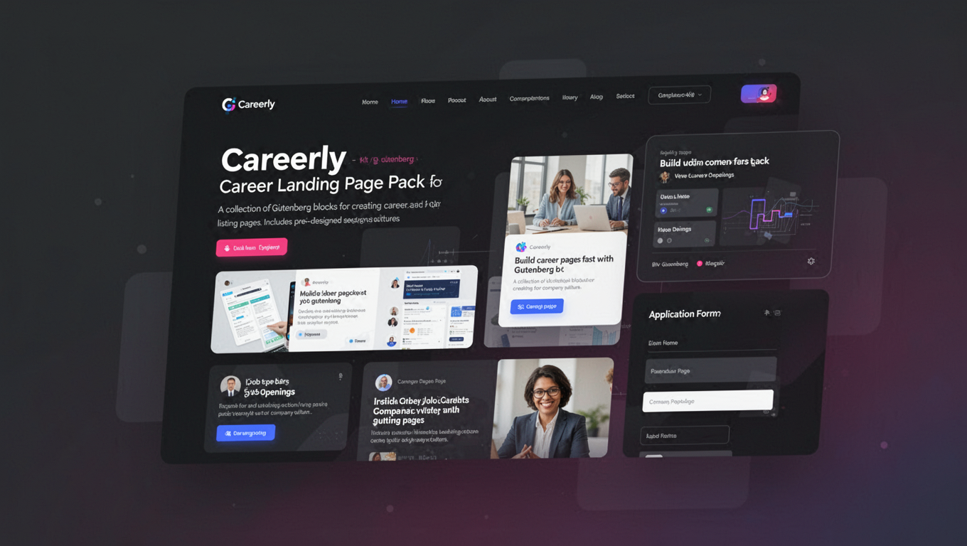 Preview of Careerly - Career Landing Page Pack For Gutenberg