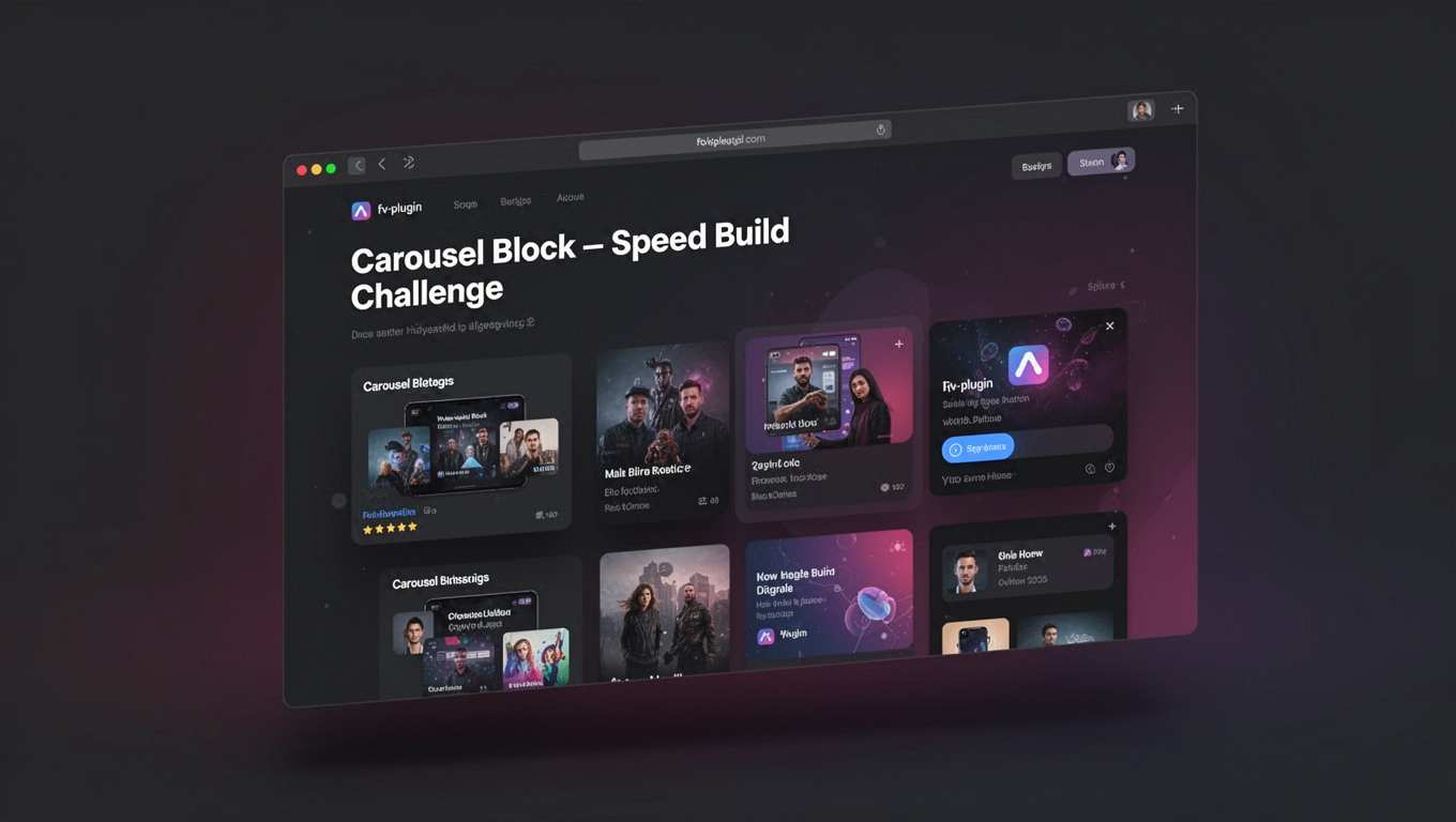 Preview of Carousel Block – Speed Build Challenge