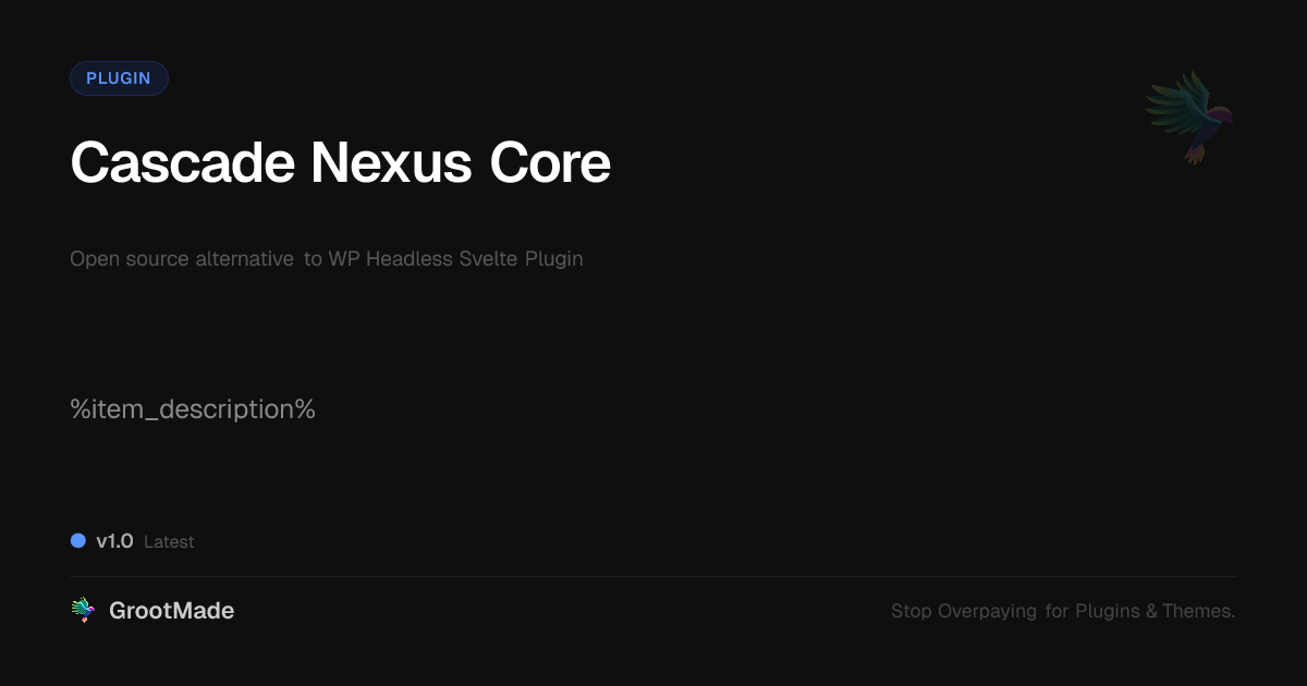 Preview of Cascade Nexus Core