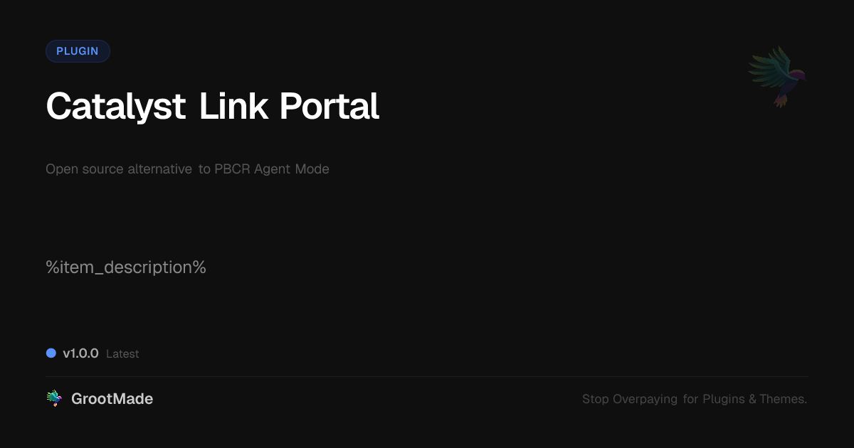 Preview of Catalyst Link Portal