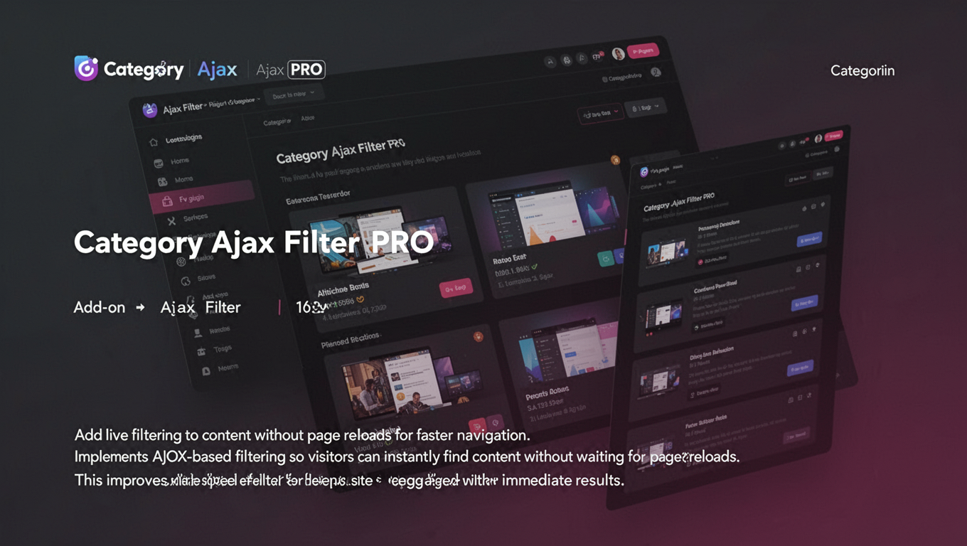 Preview of Category Ajax Filter PRO