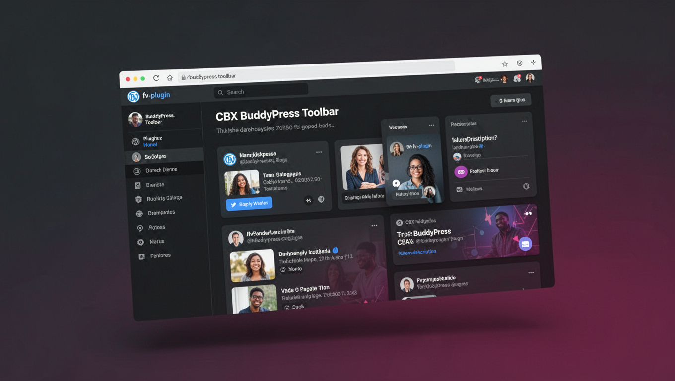 Preview of CBX BuddyPress Toolbar