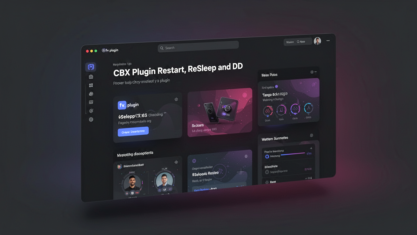 Preview of CBX Plugin Restart, ReSleep and DD
