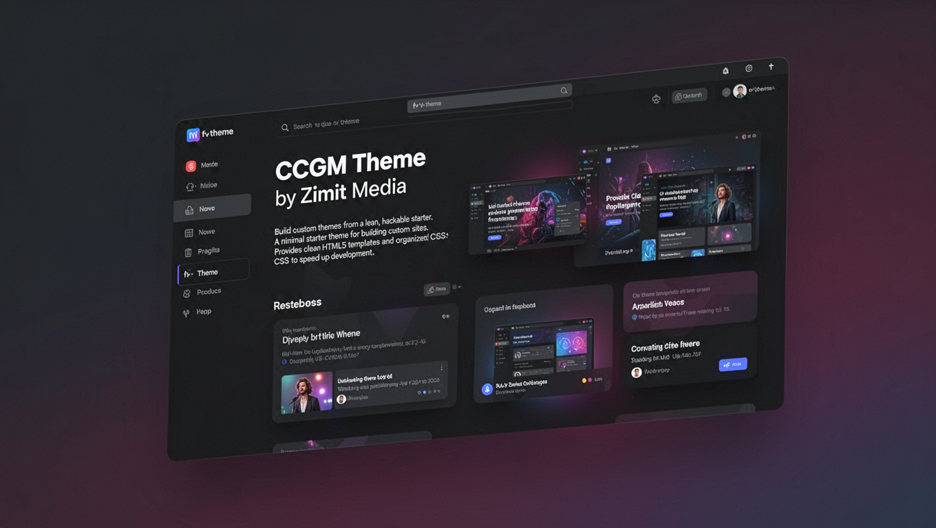 Preview of CCGM Theme by Zimit Media
