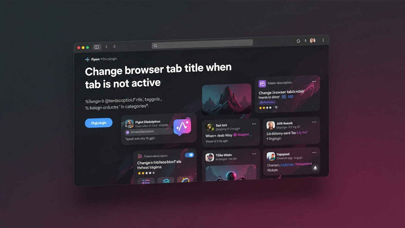 Preview of Change browser tab title when tab is not active