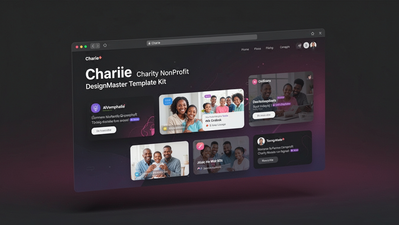 Preview of Charie - Charity NonProfit DesignMaster Template Kit