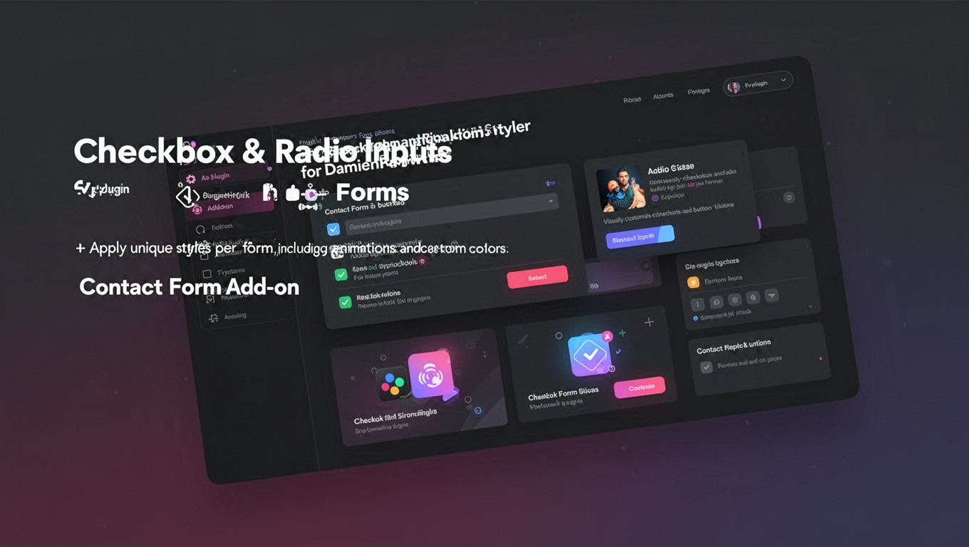 Preview of Checkbox & Radio Inputs Styler for Damien Forms