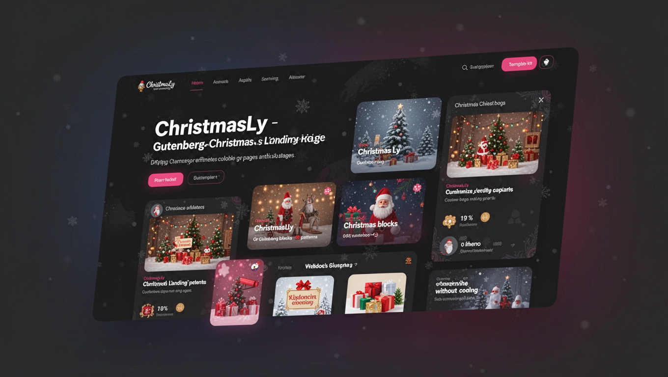 Preview of ChristmasLy - Gutenberg Christmas Landing Page