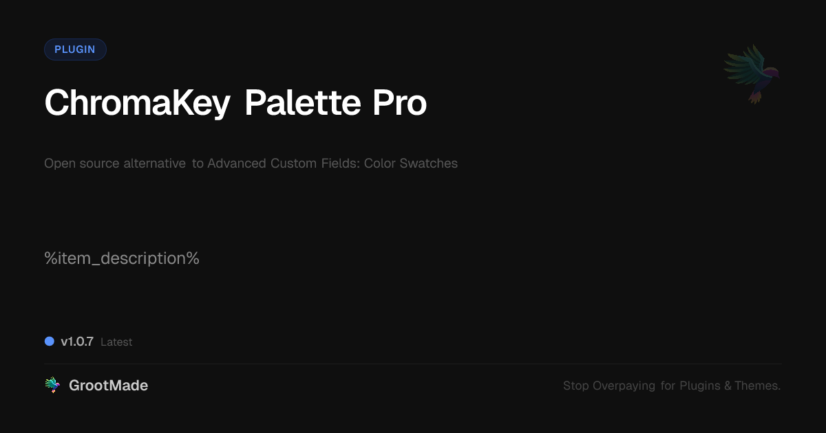 Preview of ChromaKey Palette Pro