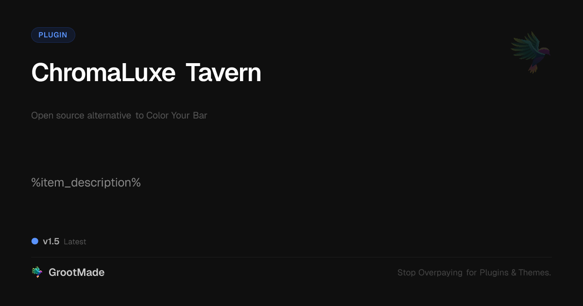 Preview of ChromaLuxe Tavern