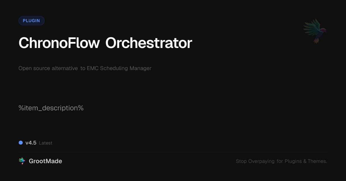 Preview of ChronoFlow Orchestrator