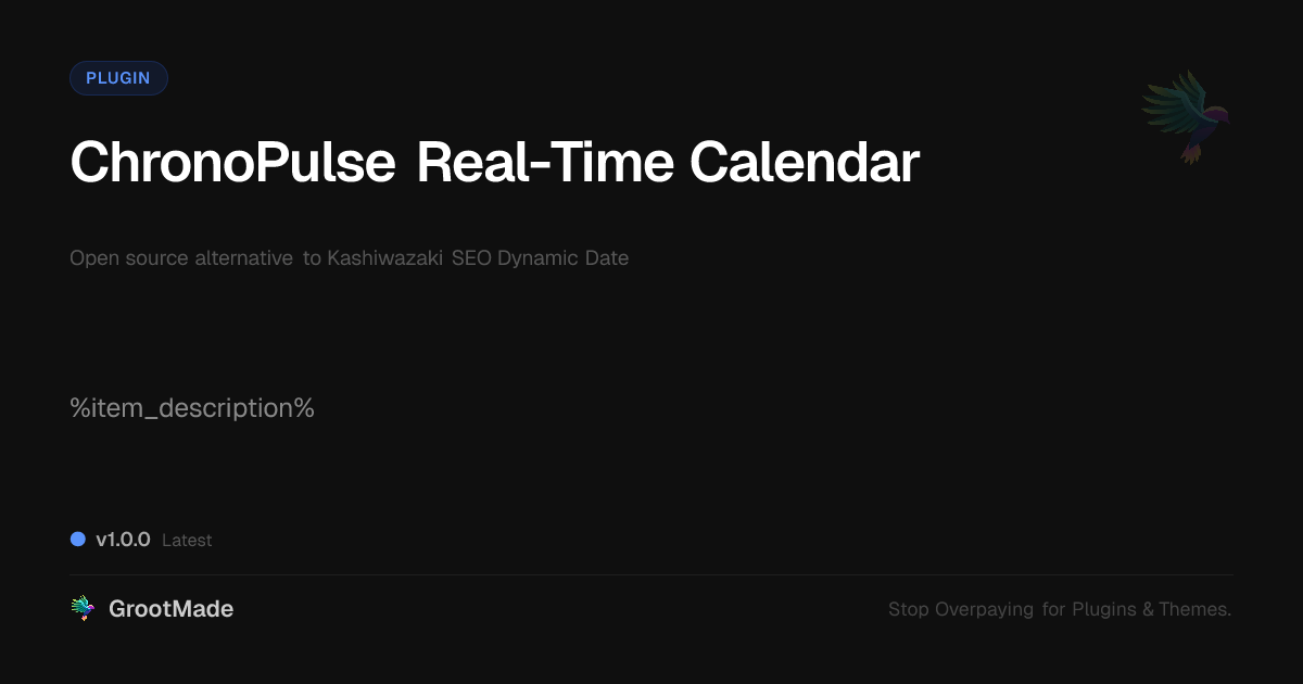 Preview of ChronoPulse Real-Time Calendar