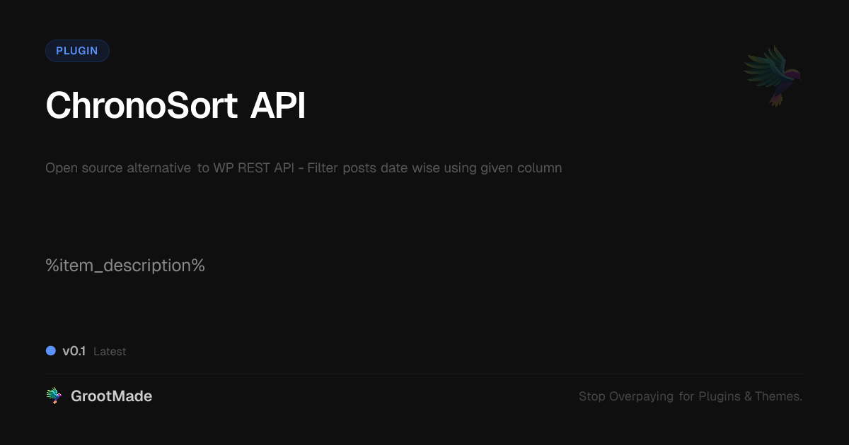 Preview of ChronoSort API