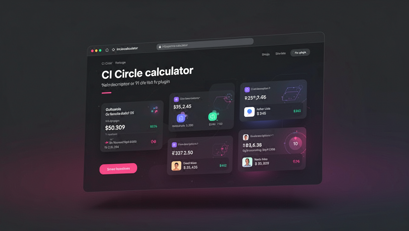 Preview of CI Circle calculator