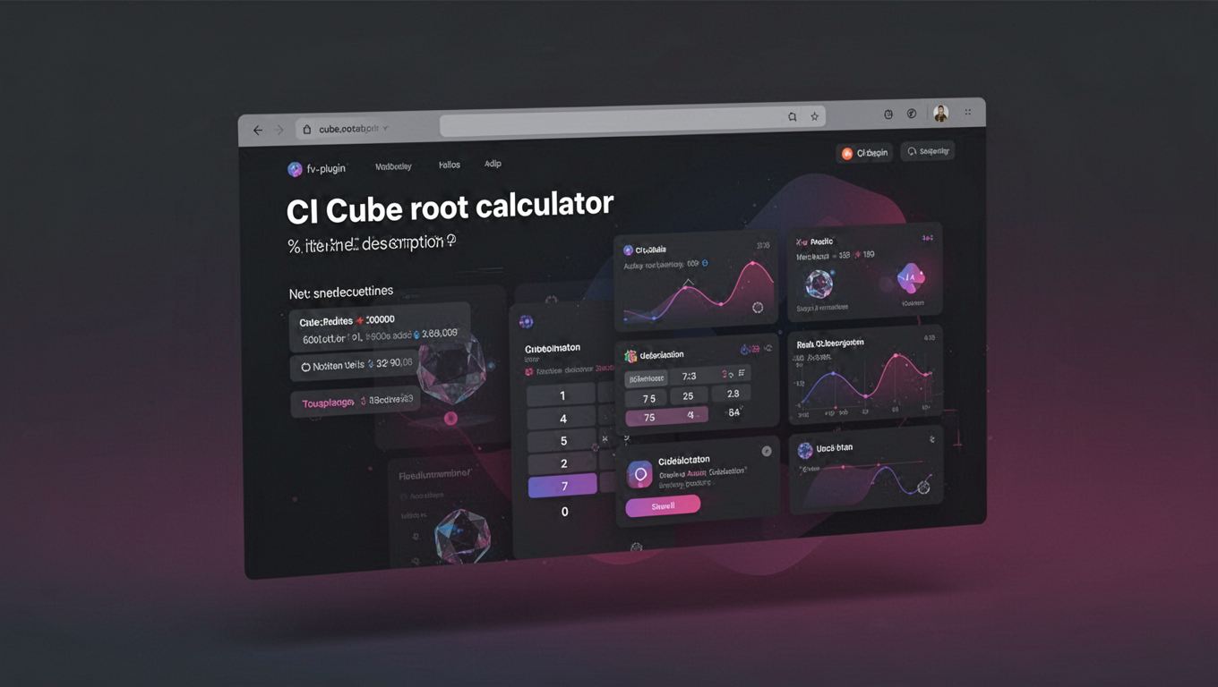 Preview of CI Cube root calculator