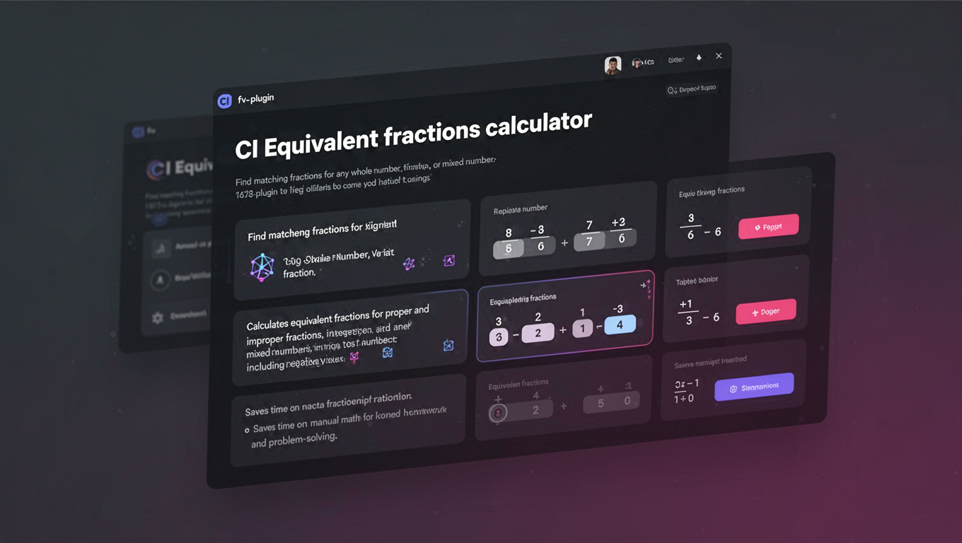 Preview of CI Equivalent fractions calculator