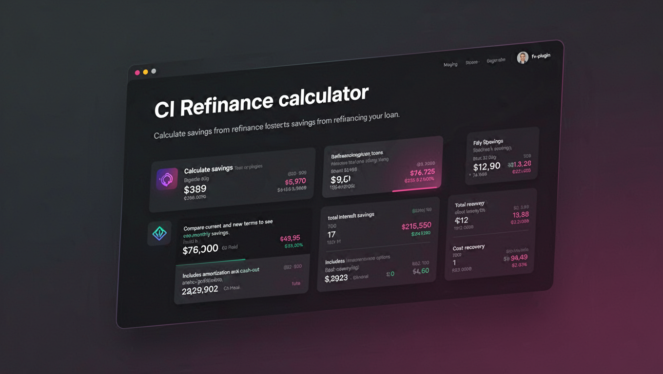 Preview of CI Refinance calculator
