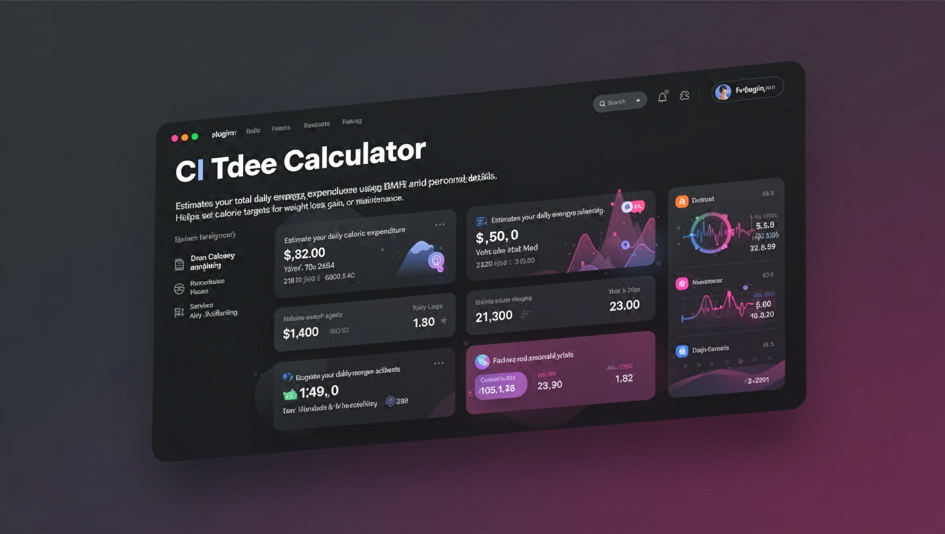 Preview of CI Tdee calculator