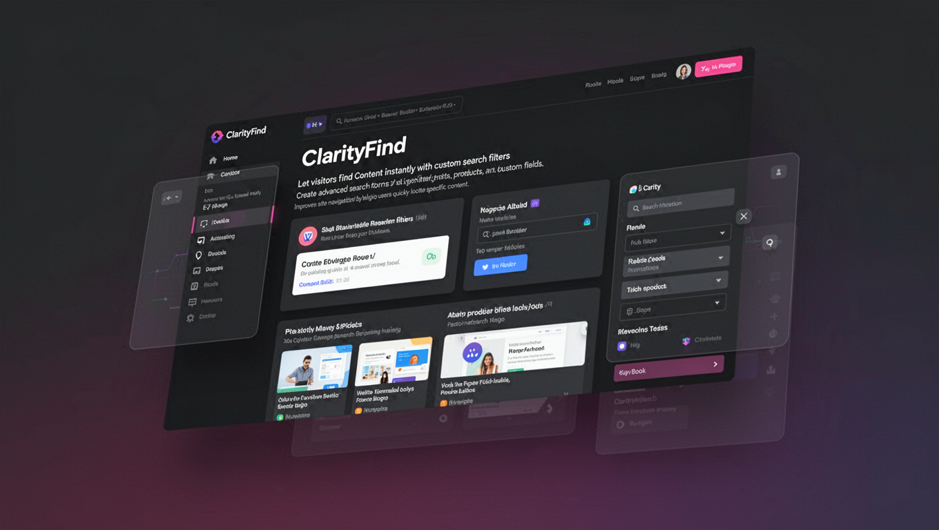 Preview of ClarityFind  - Beaver Builder Extension