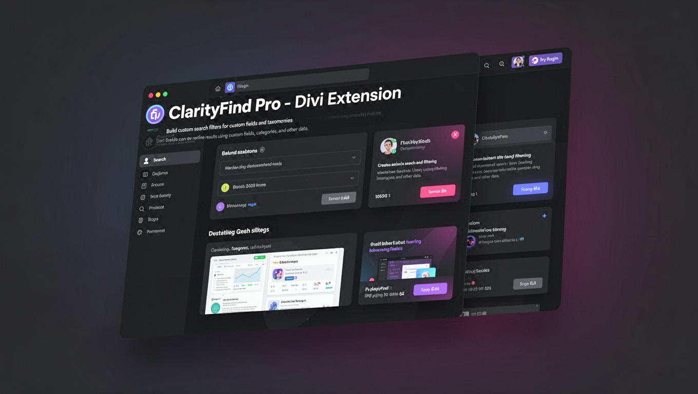 Preview of ClarityFind Pro - Divi Extension