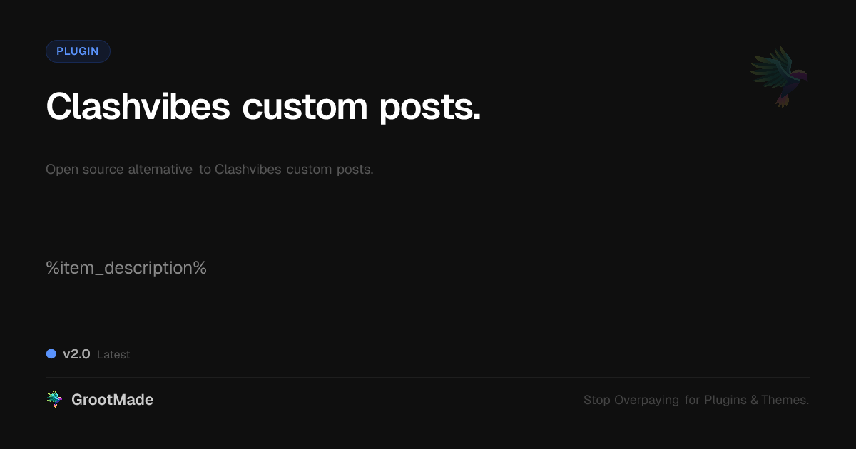 Preview of Clashvibes custom posts.