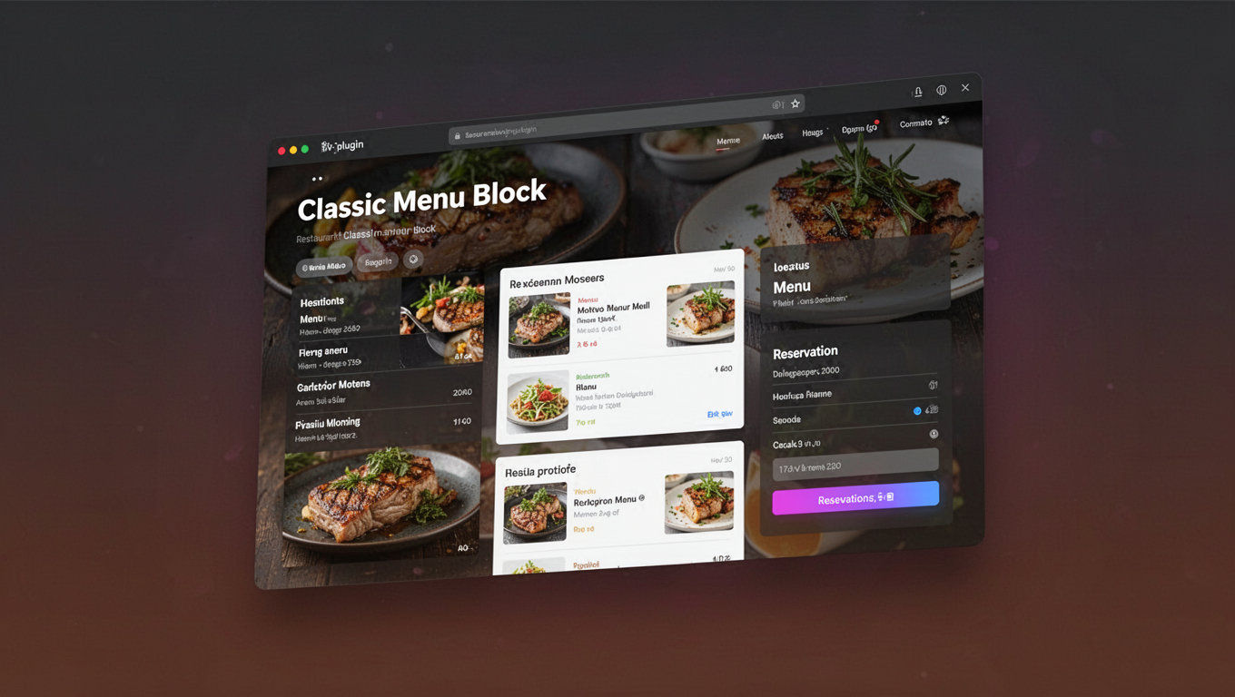 Preview of Classic Menu Block