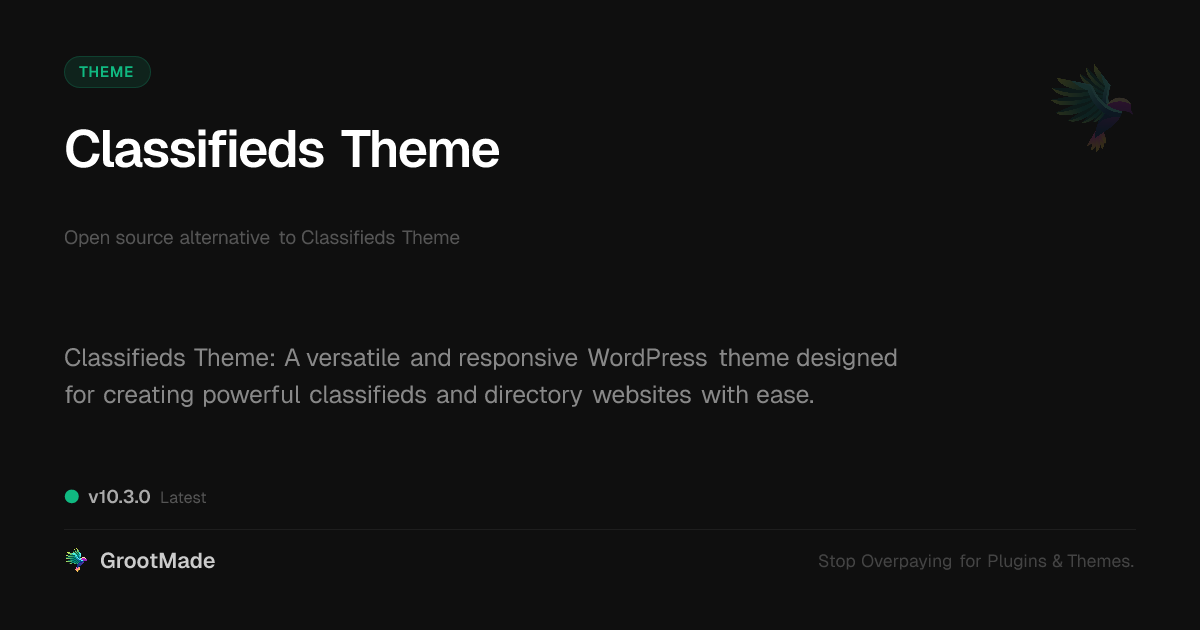 Preview of Classifieds Theme