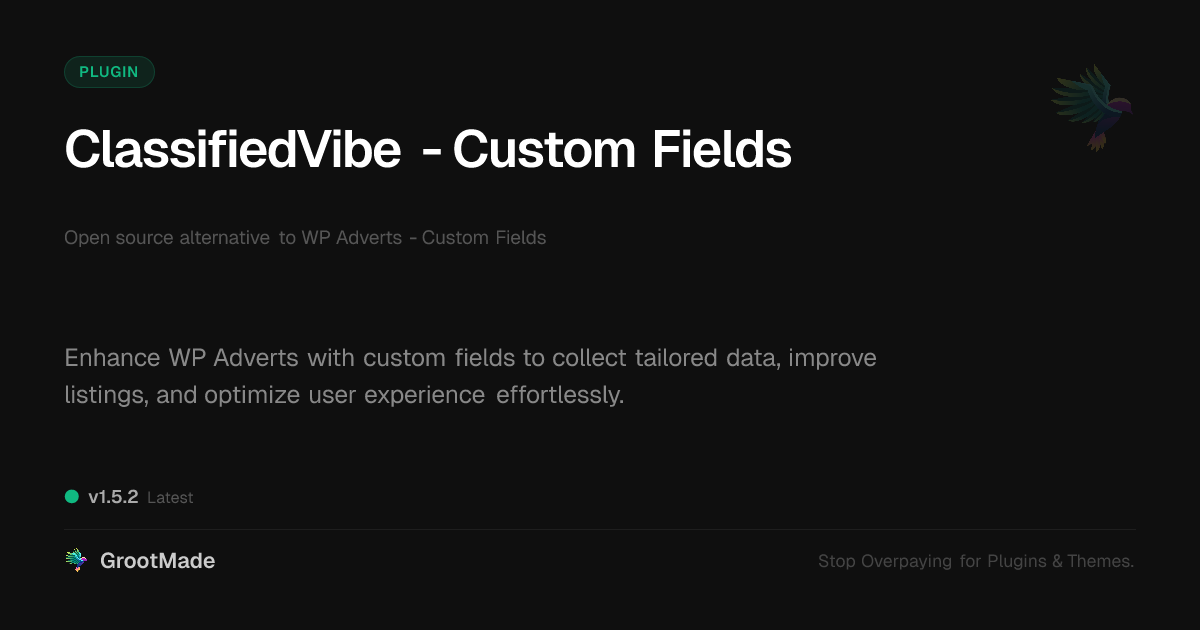 Preview of ClassifiedVibe - Custom Fields