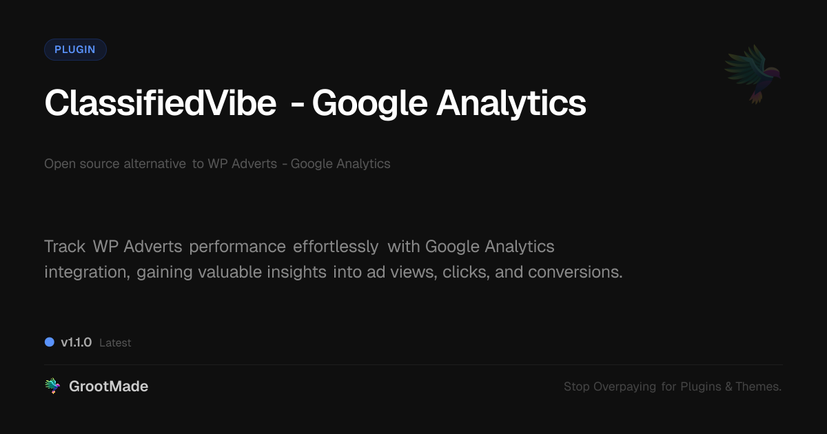 Preview of ClassifiedVibe - Google Analytics