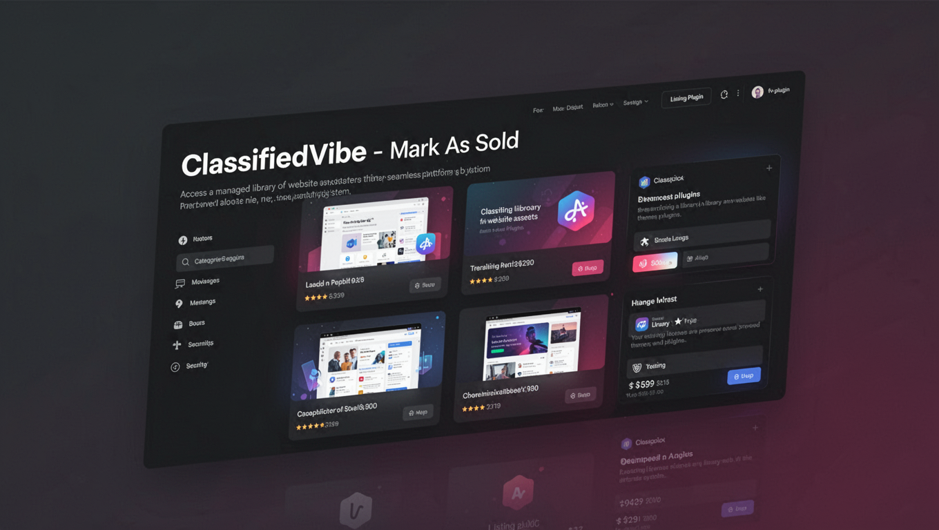 Preview of ClassifiedVibe - Mark As Sold