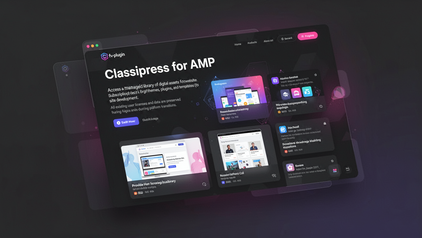Preview of Classipress for AMP