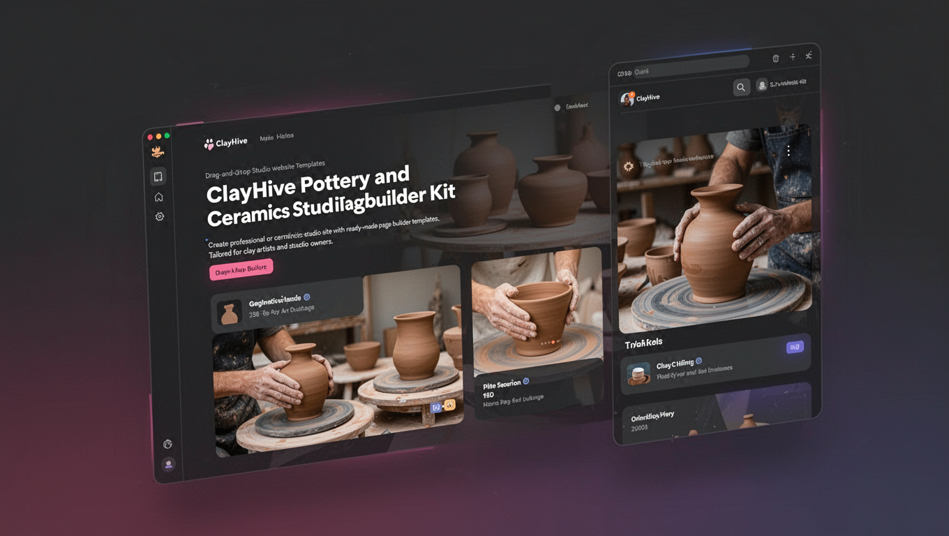 Preview of ClayHive Pottery and Ceramics Studio Elementor Kit