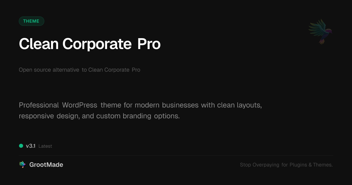 Preview of Clean Corporate Pro
