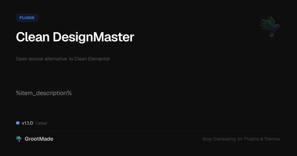 Preview of Clean DesignMaster