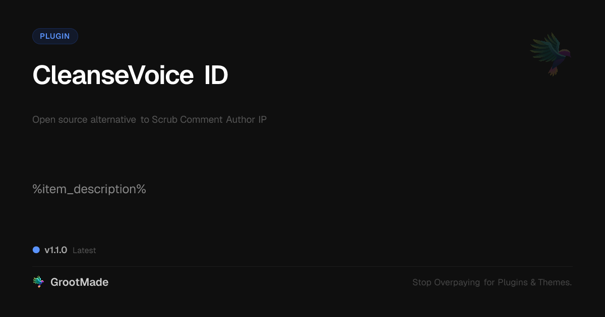 Preview of CleanseVoice ID