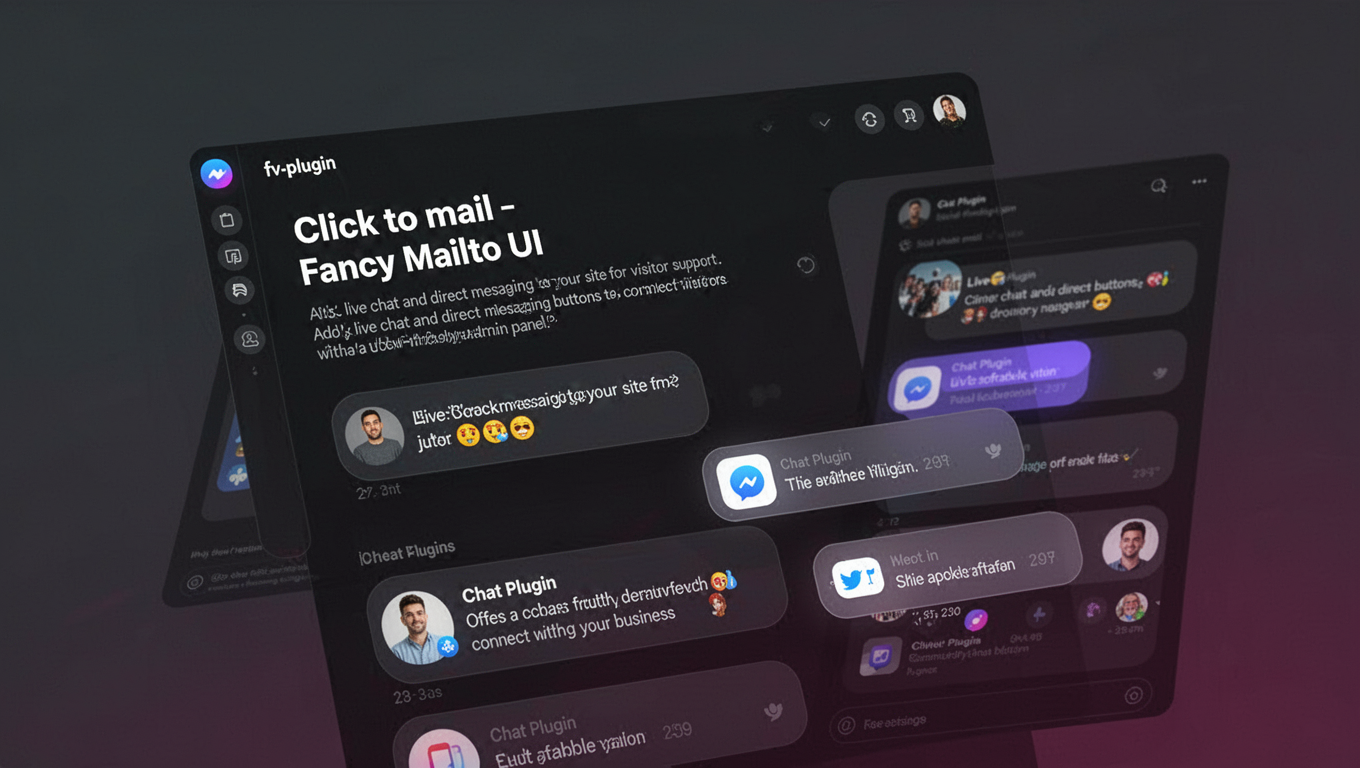 Preview of Click to mail - Fancy Mailto UI chat bubbles plugin
