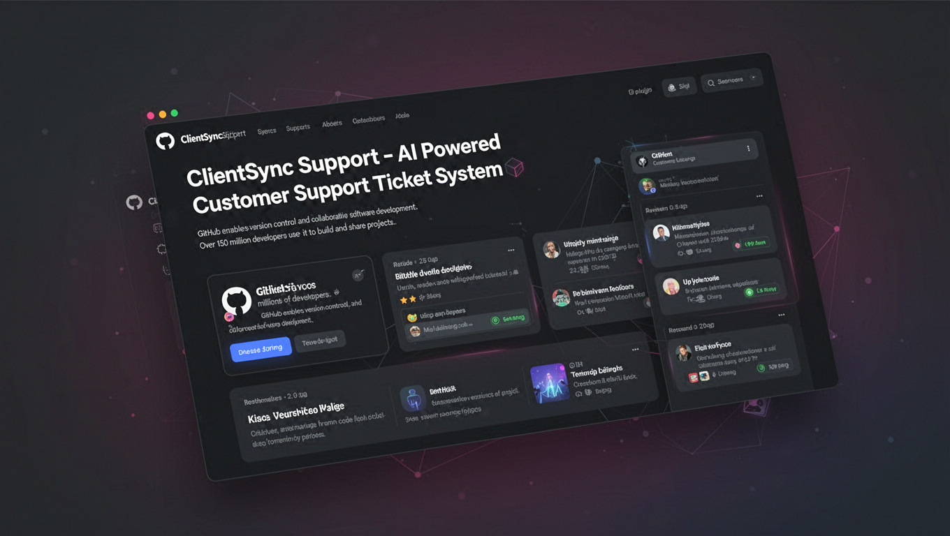 Preview of ClientSync Support - AI Powered Customer Support Ticket System