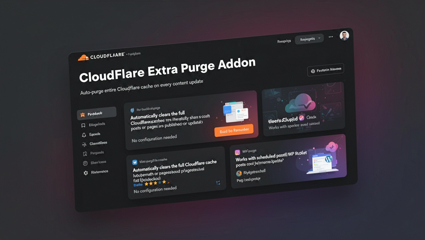 Preview of Cloudflare Extra Purge Addon