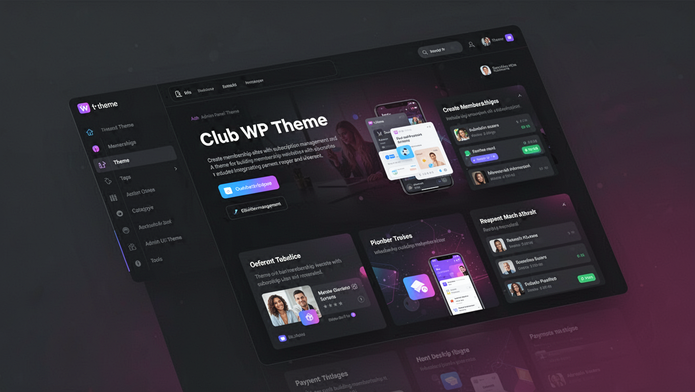 Preview of Club WP Theme