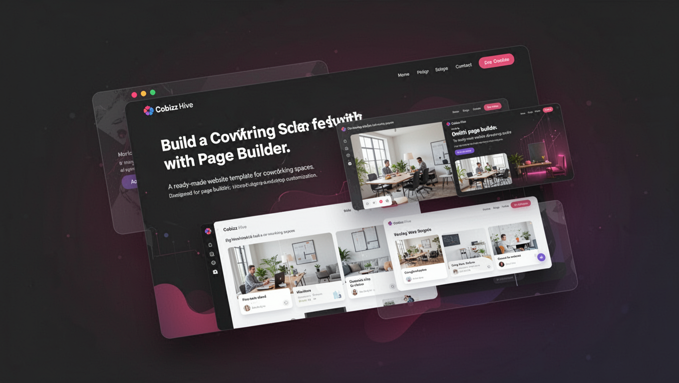 Preview of Cobizz Hive - Co Working Space Website Template for Elementor
