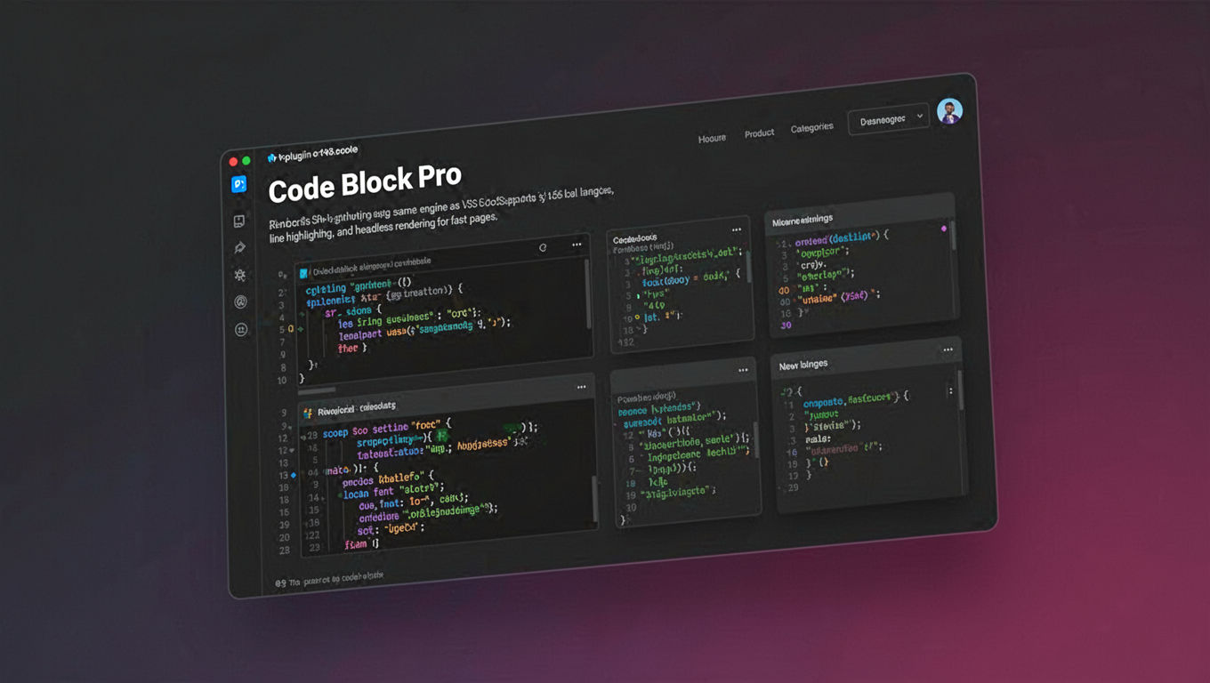 Preview of Code Block Pro