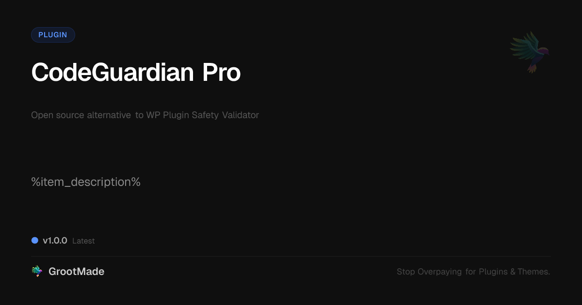 Preview of CodeGuardian Pro