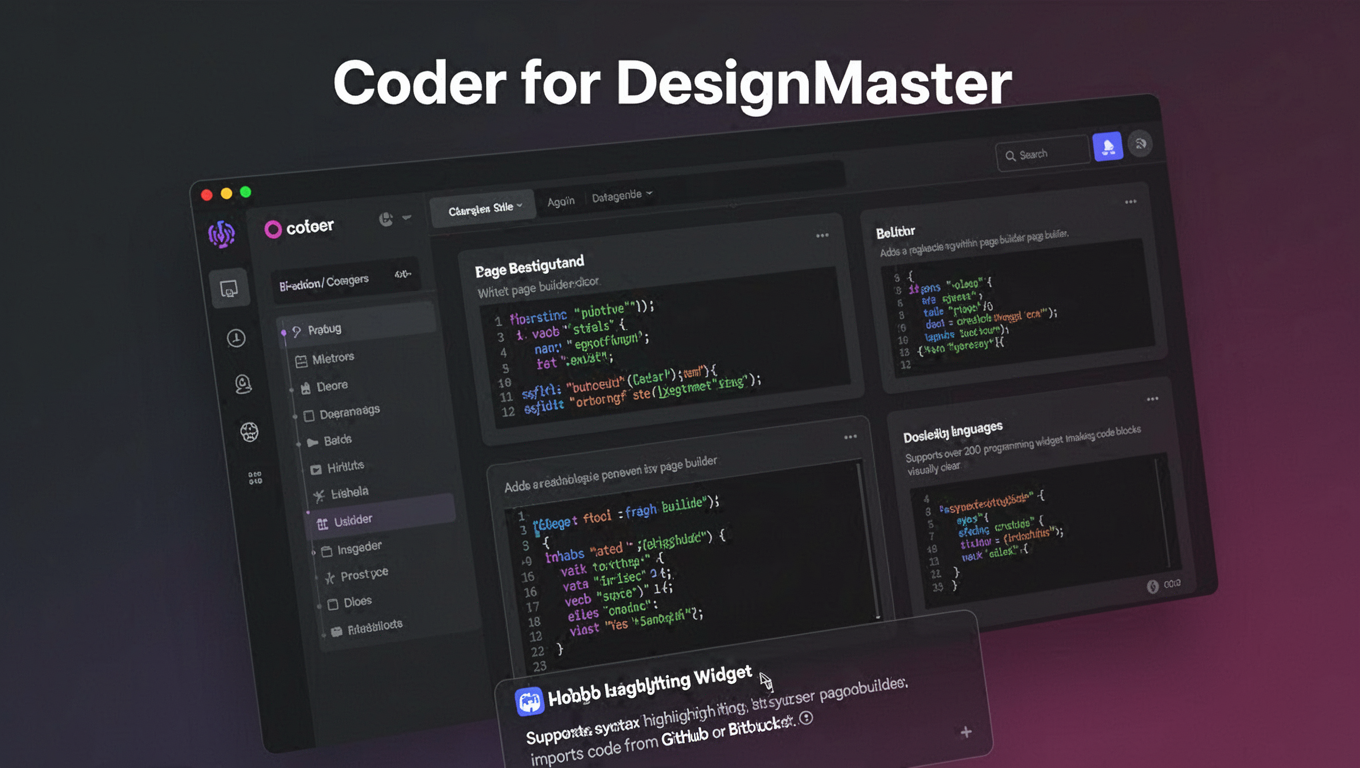 Preview of Coder for DesignMaster
