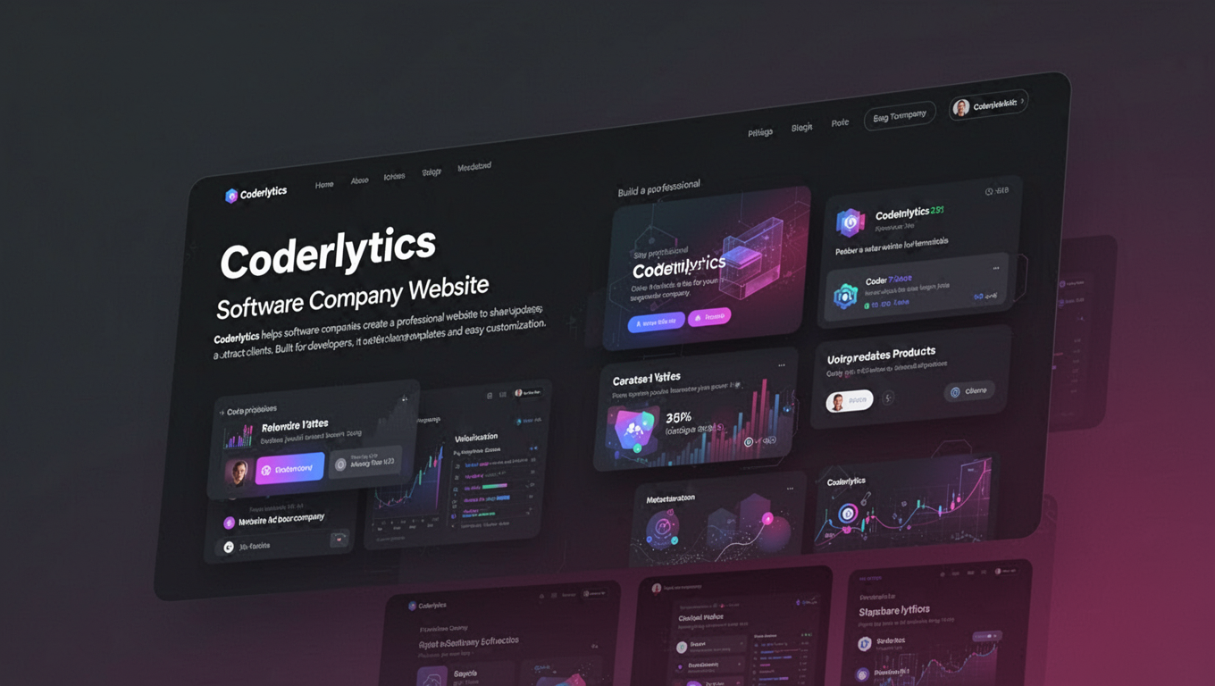 Preview of Coderlytics - Software Company Website