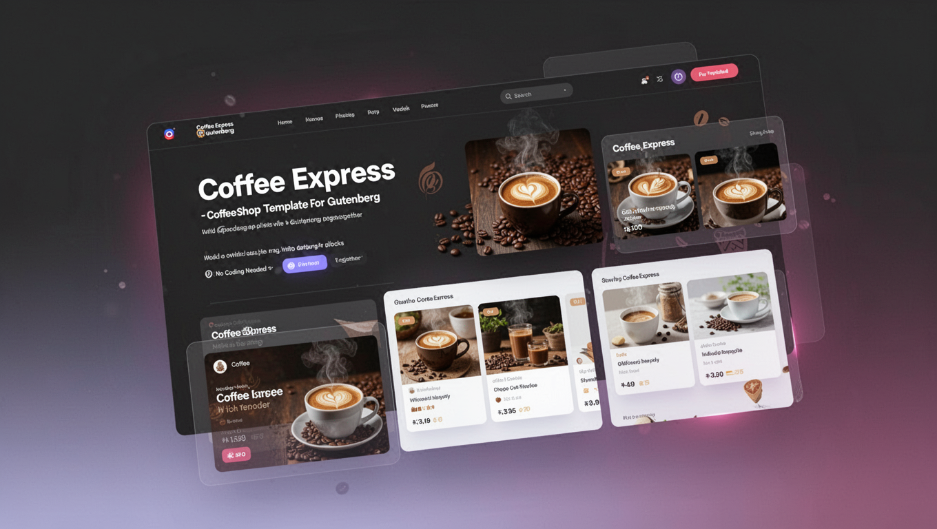 Preview of Coffee Express - Coffee Shop Template For Gutenberg