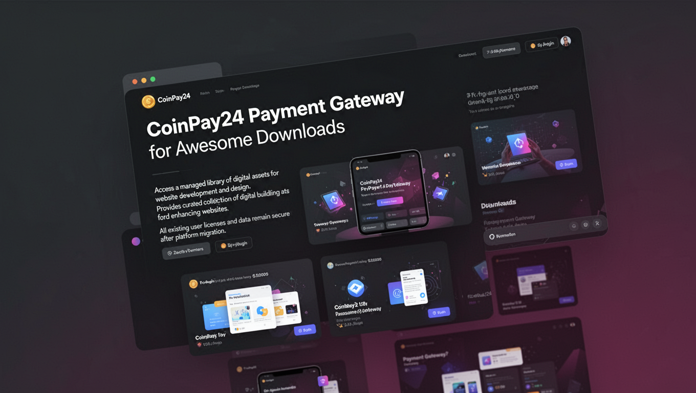 Preview of CoinPay24 Payment Gateway for Awesome Downloads