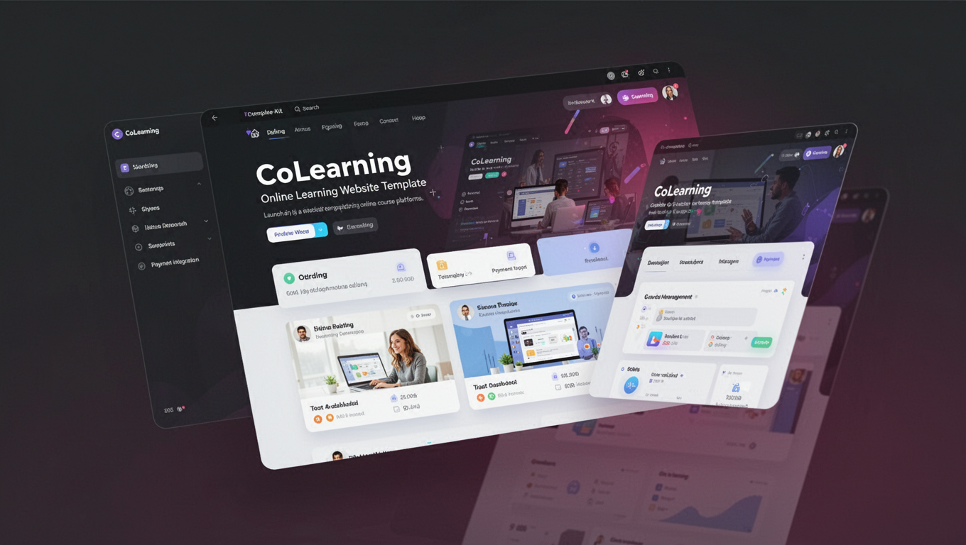 Preview of CoLearning - Online Learning Website Template